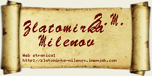 Zlatomirka Milenov vizit kartica